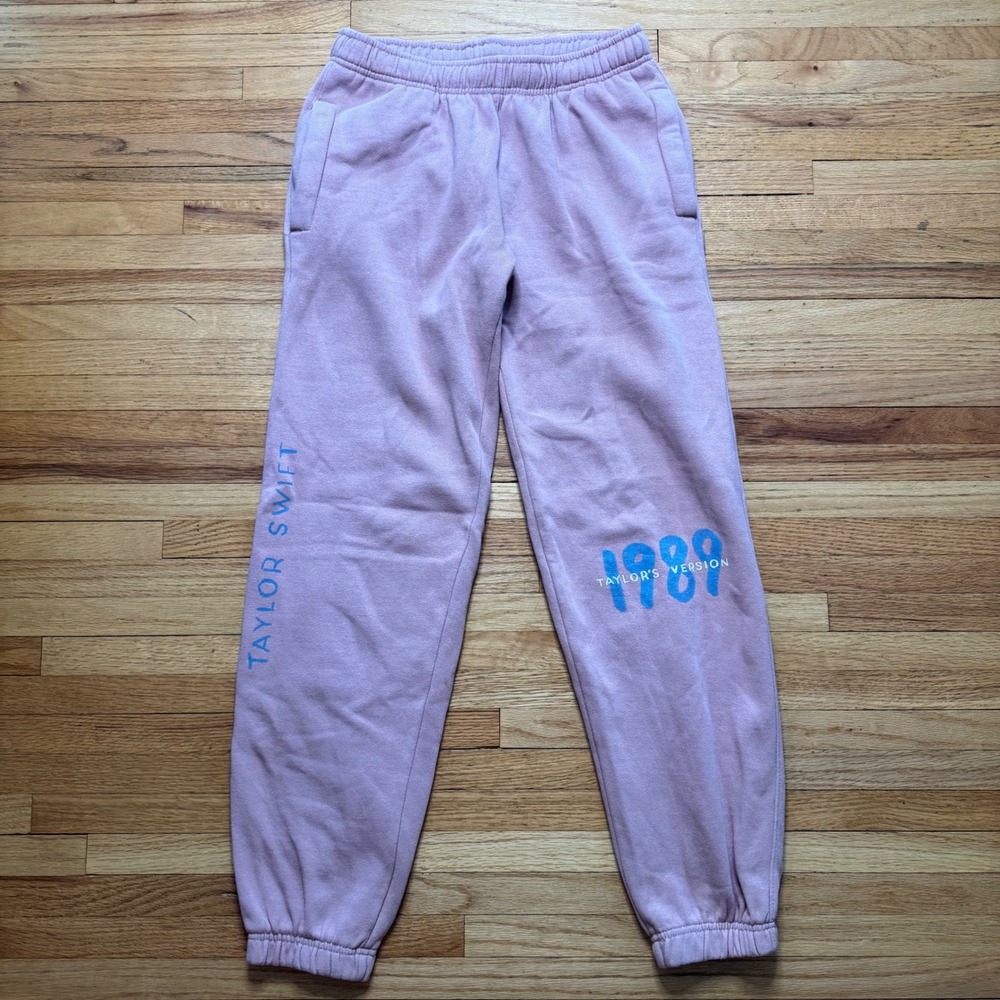 Taylor Swift 1989 Taylor's Version Pink Sweatpants Joggers XS Official Merch
